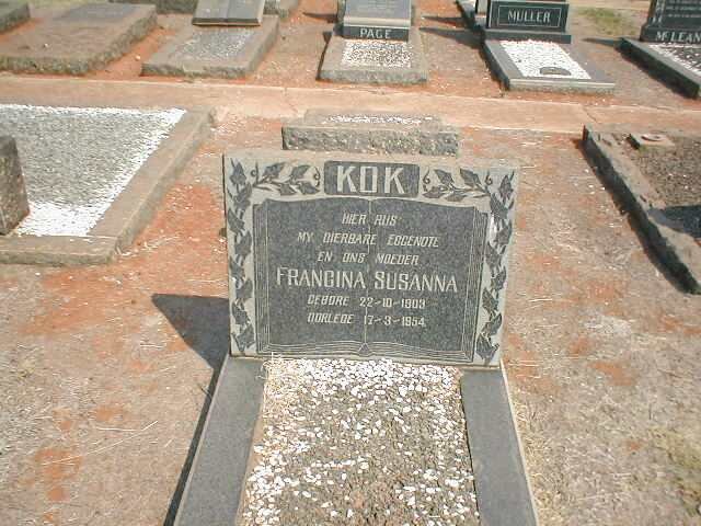 KOK Francina Susanna 1903-1954