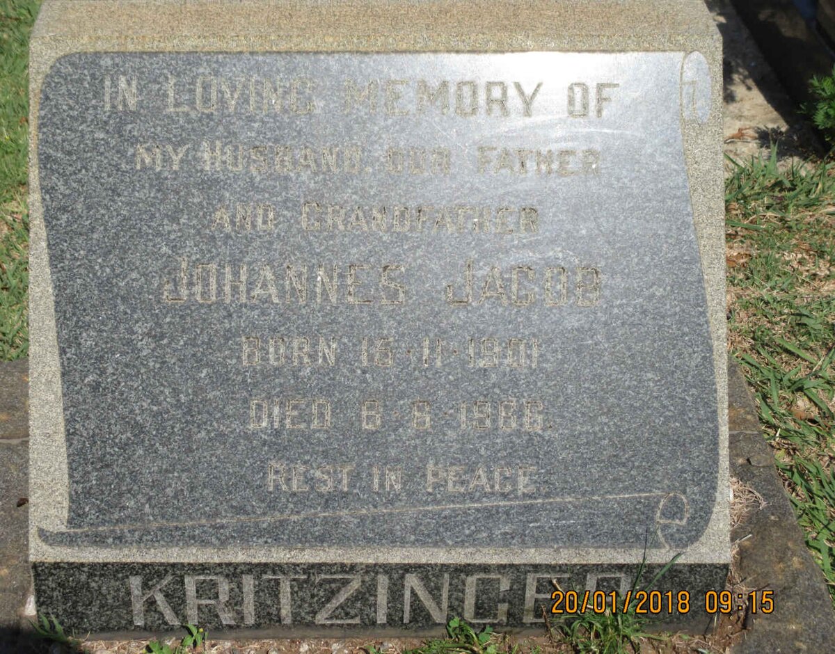 KRITZINGER Johannes Jacob 1901-1966