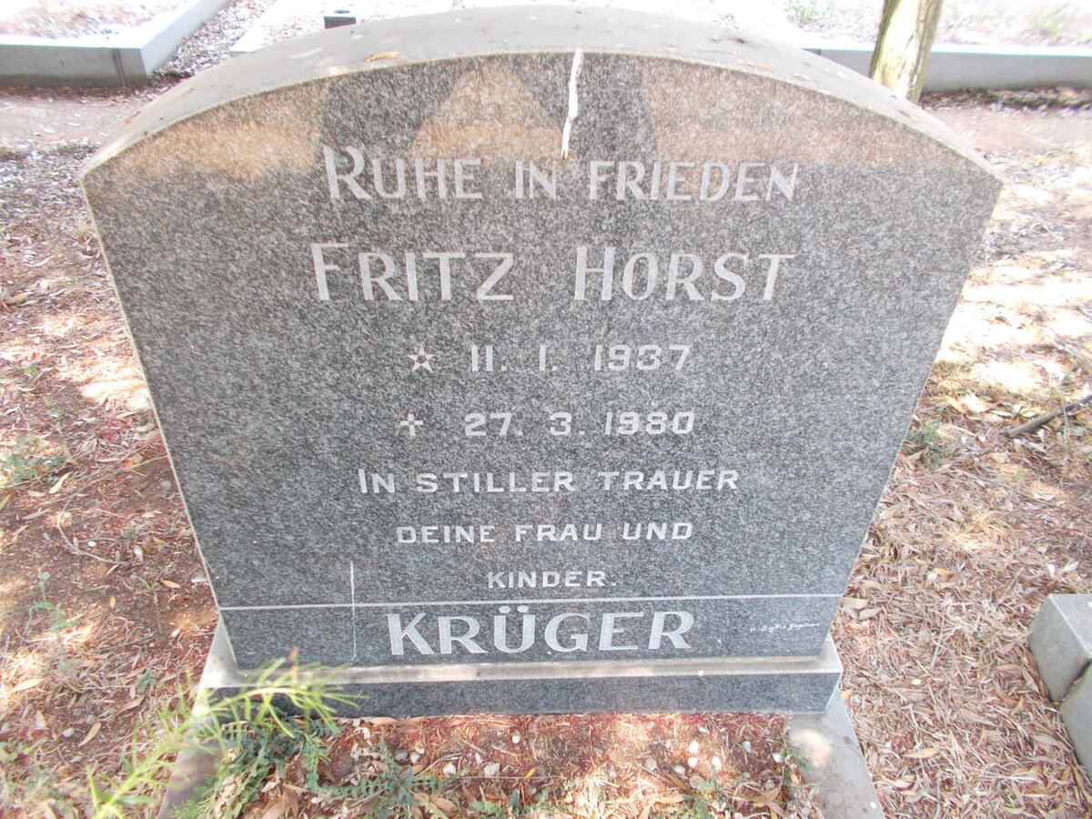 KRÜGER Fritz Horst 1937-1980