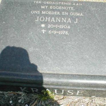 KRAUSE Johanna J. 1904-1978