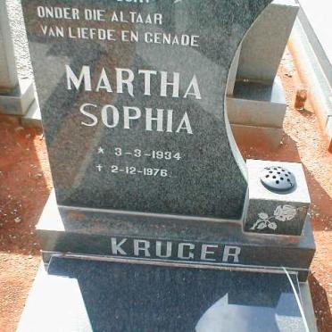 KRUGER Martha Sophia 1934-1976