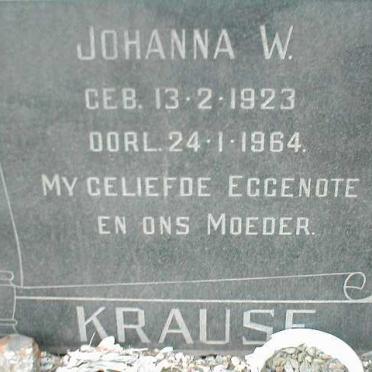 KRAUSE Johanna W. 1923-1964