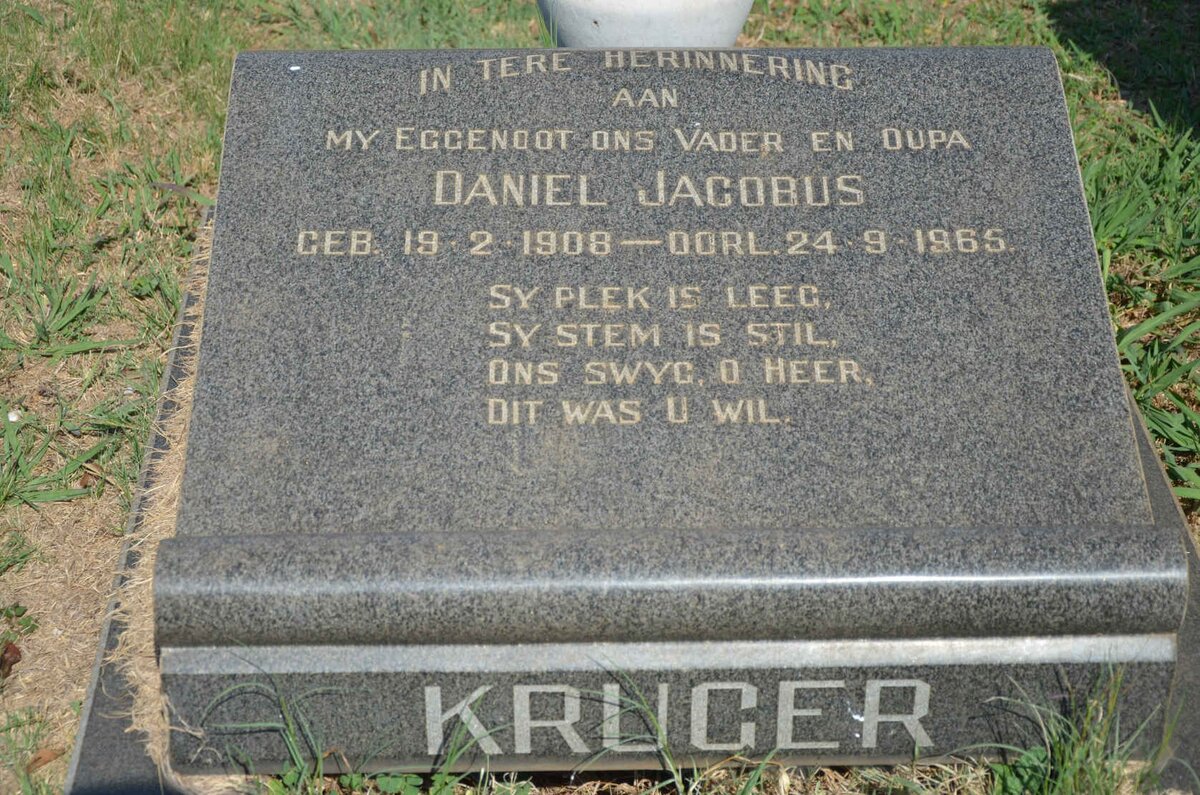 KRUGER Daniel Jacobus 1908-1965