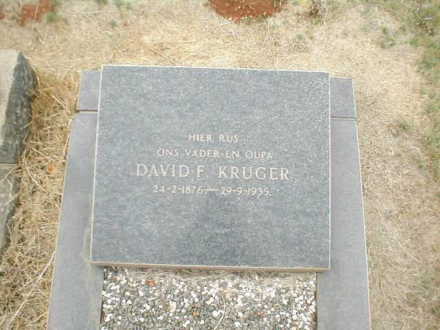 KRUGER David F. 1876-1935