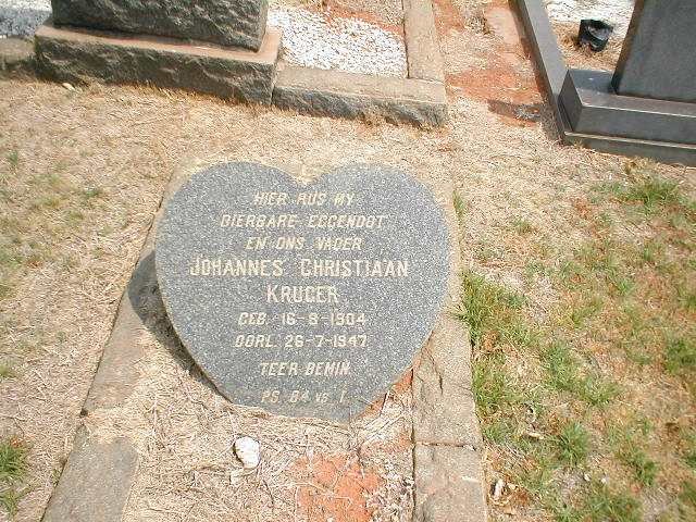 KRUGER Johannes Christiaan 1904-1947