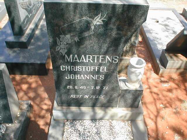MAARTENS Christoffel Johannes 1949-1977