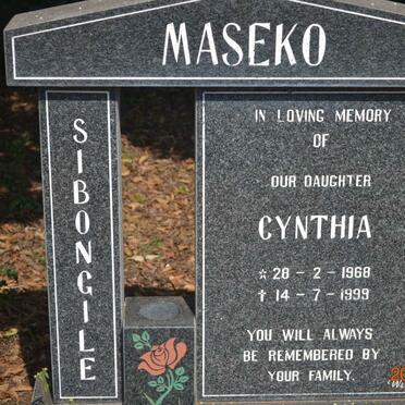 MASEKO Sibongile Cynthia 1968-1999