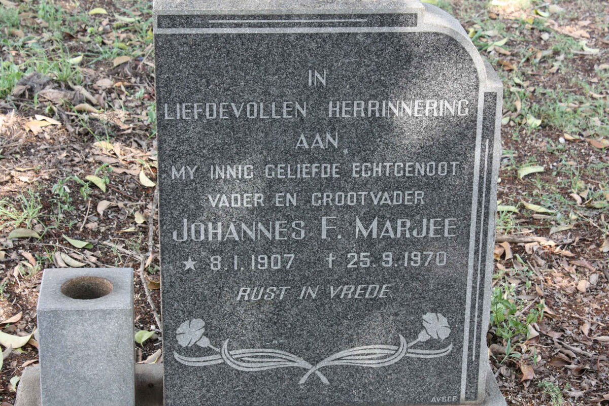 MARJEE Johannes F. 1907-1970