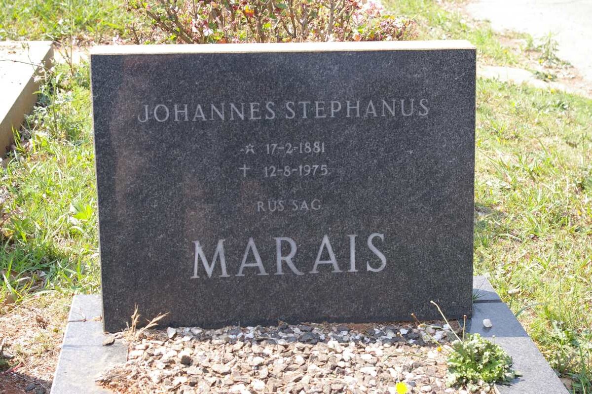MARAIS Johannes Stephanus 1881-1975