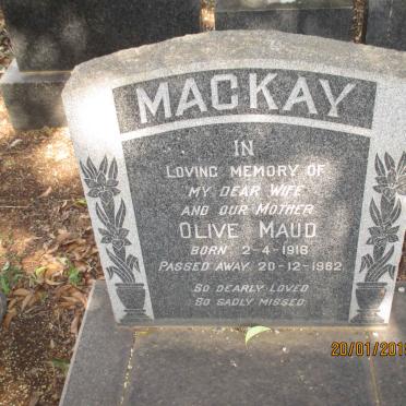 MACKAY Olive Maud 191?-1962