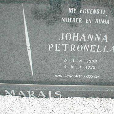 MARAIS Johanna Petronella 1936-1992