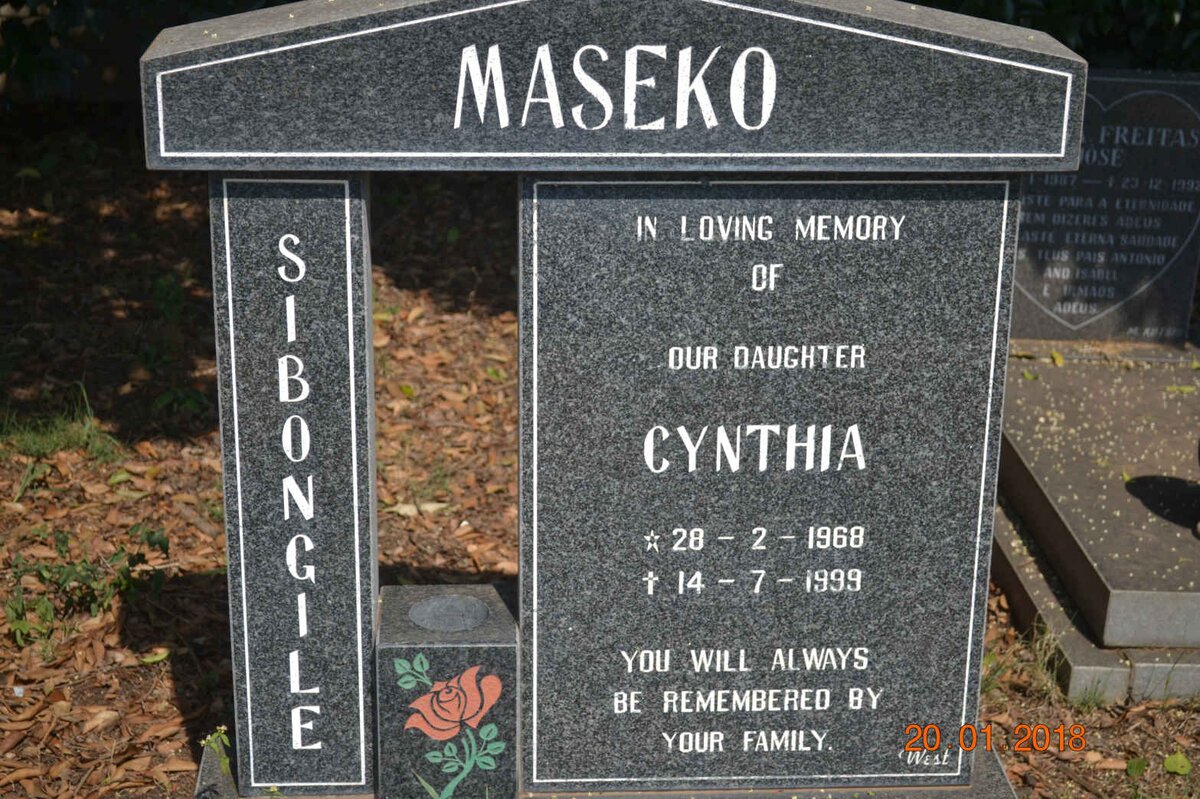 MASEKO Sibongile Cynthia 1968-1999