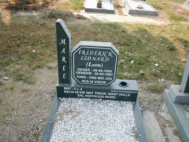 MAREE Frederick Leonard 1958-1997