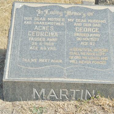 MARTIN George -1957 &amp; Agnes Georgina -1969