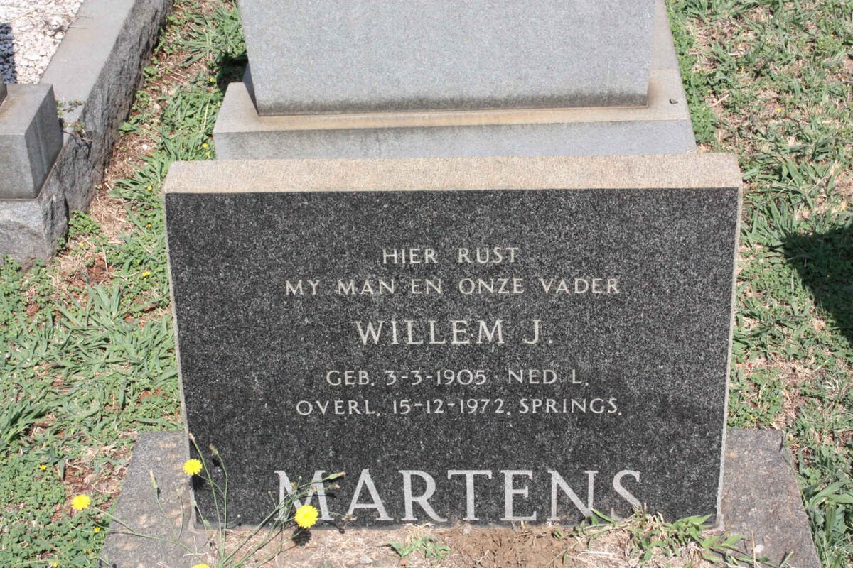 MARTENS Willem J. 1905-1972