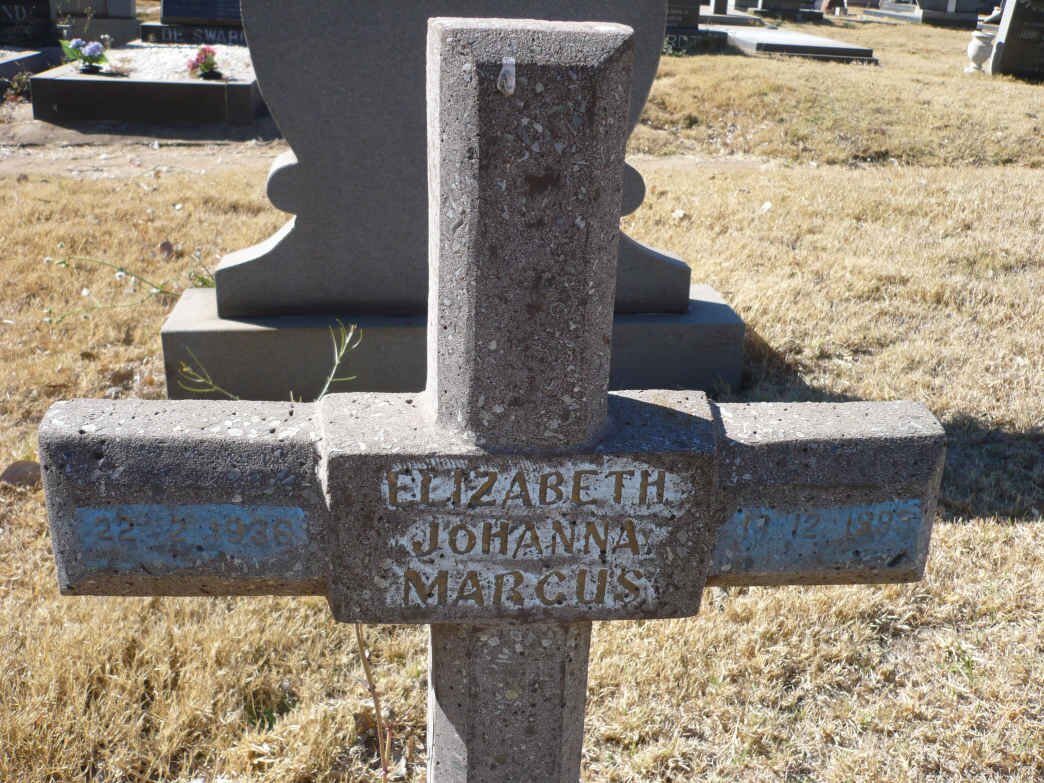 MARCUS Elizabeth Johanna 1936-1993