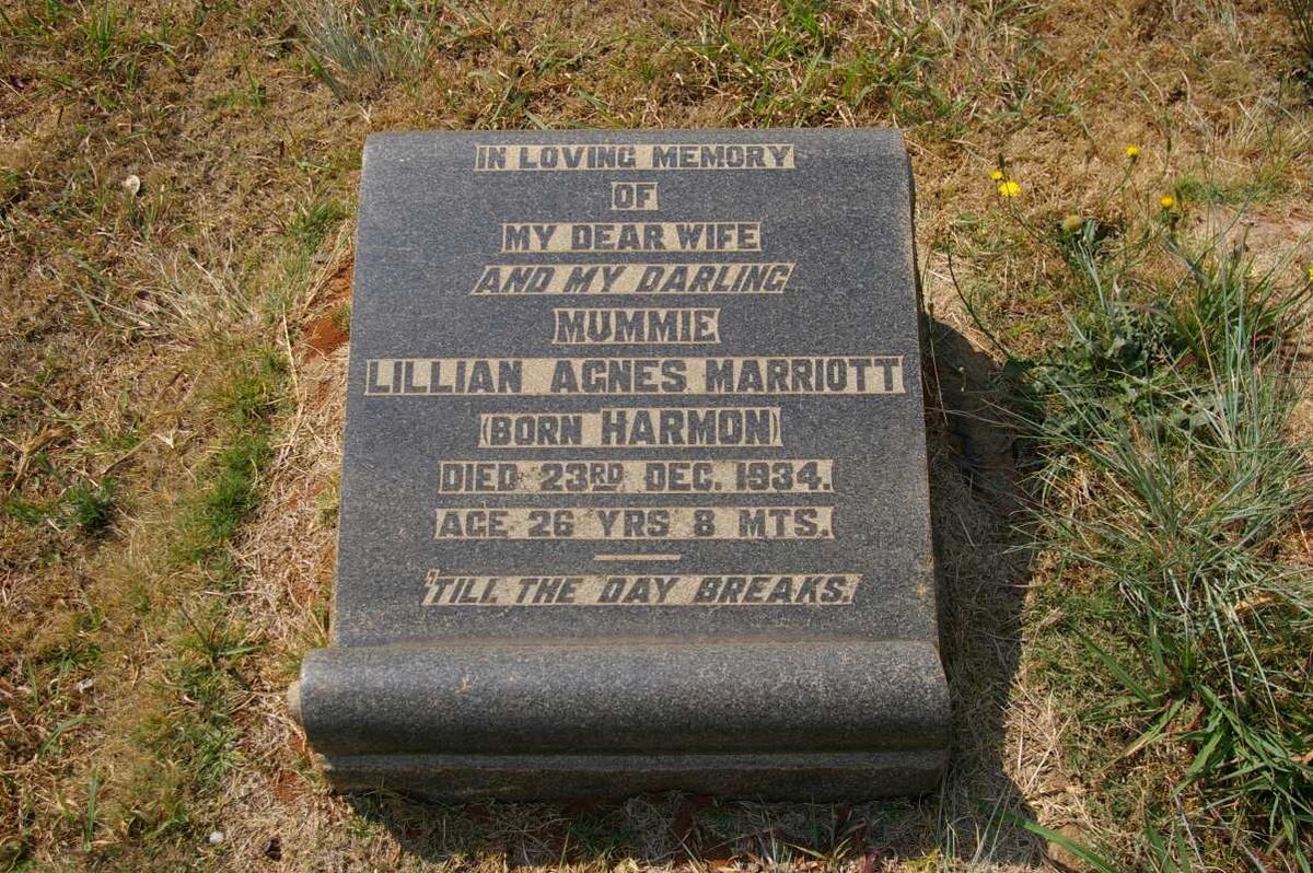 MARRIOTT Lillian Agnes HARMON -1934