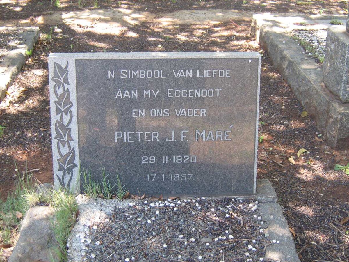MARE Pieter J.F. 1920-1957
