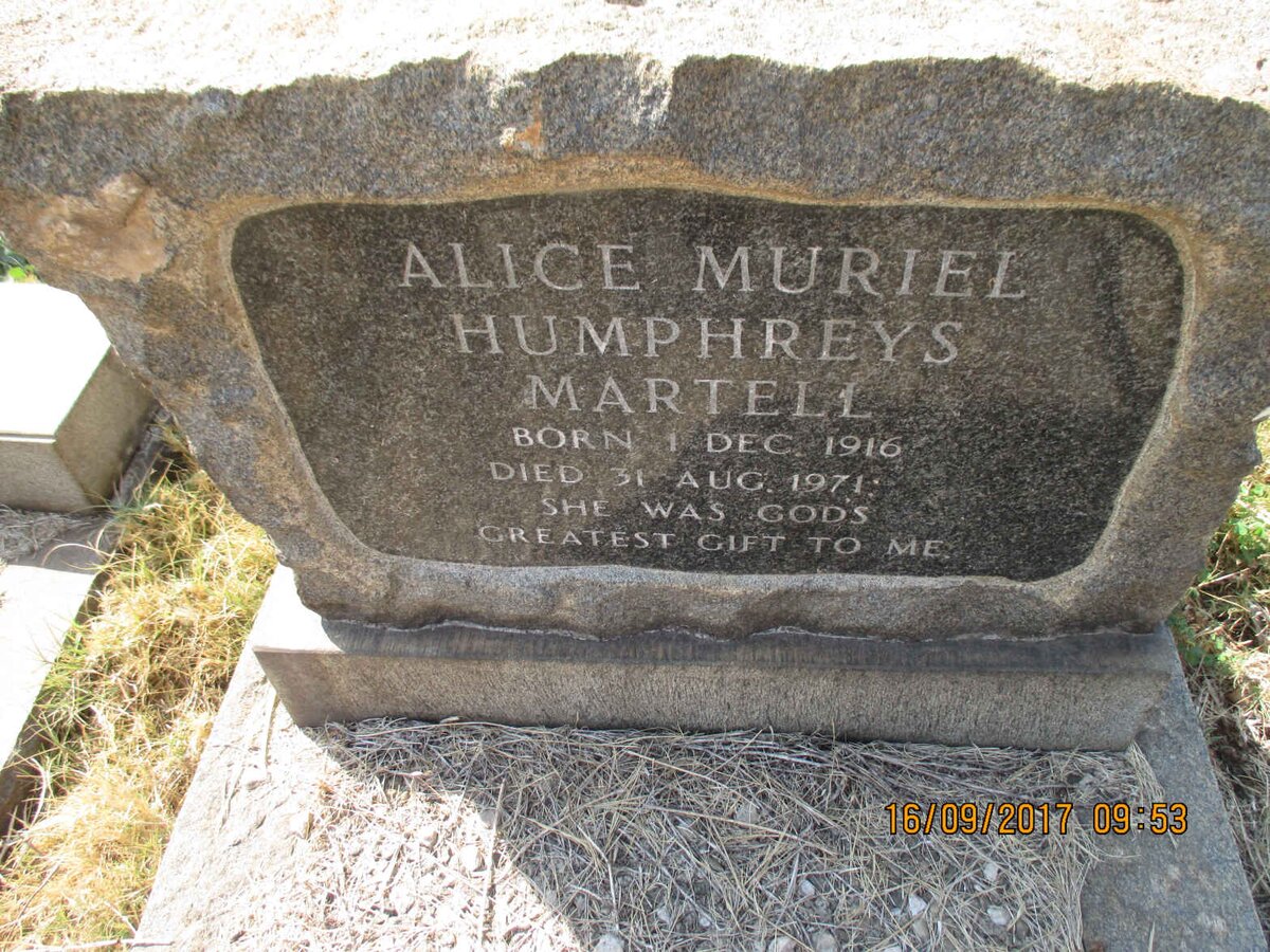 MARTELL Alice Muriel Humphreys 1916-1971