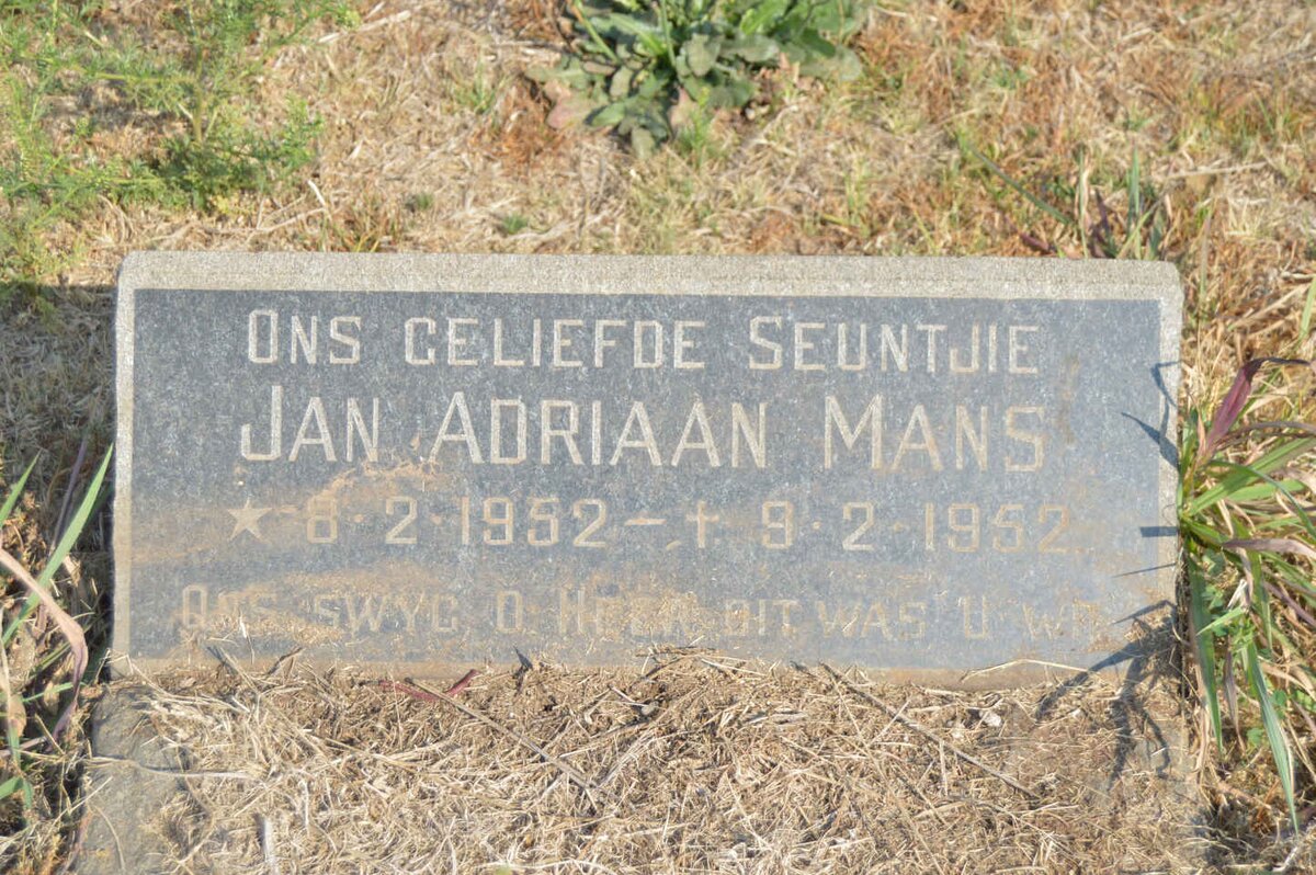 MANS Jan Adriaan 1952-1952