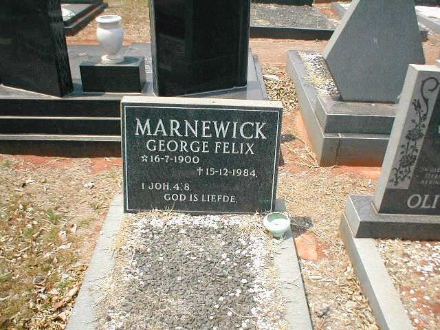 MARNEWICK George Felix 1900-1984
