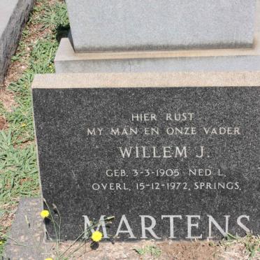 MARTENS Willem J. 1905-1972