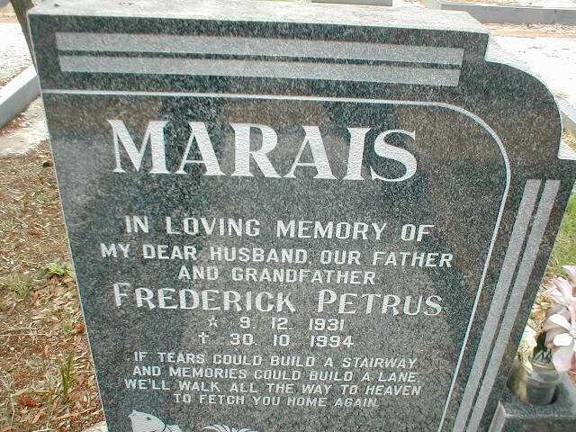 MARAIS Frederick Petrus 1931-1994