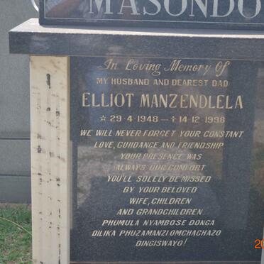 MASONDO Elliot Manzendlela 1948-1998