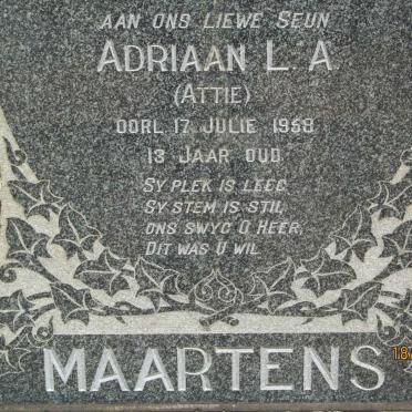 MAARTENS Adriaan L.A. -1958