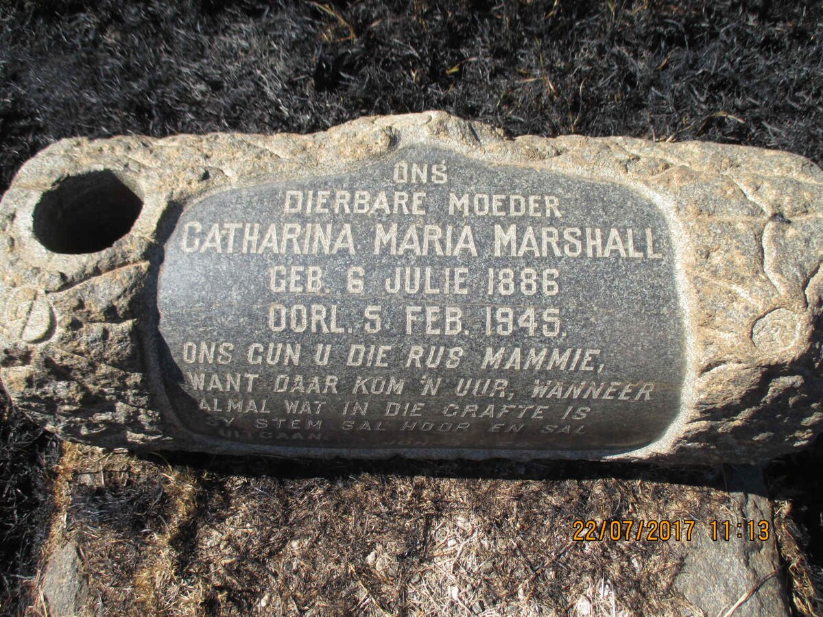 MARSHALL Catharina Maria 1886-1945