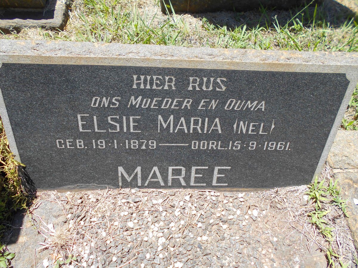 MAREE Elsie Maria nee NEL 1879-1961