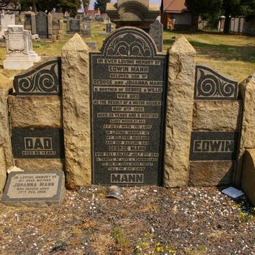 MANN George -1940 &amp; Johanna -1958 :: MANN Edwin -1928