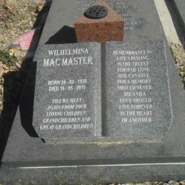 MacMASTER Wilhelmina 1930-2015