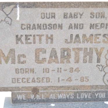 McCARTHY Keith James 1984-1985