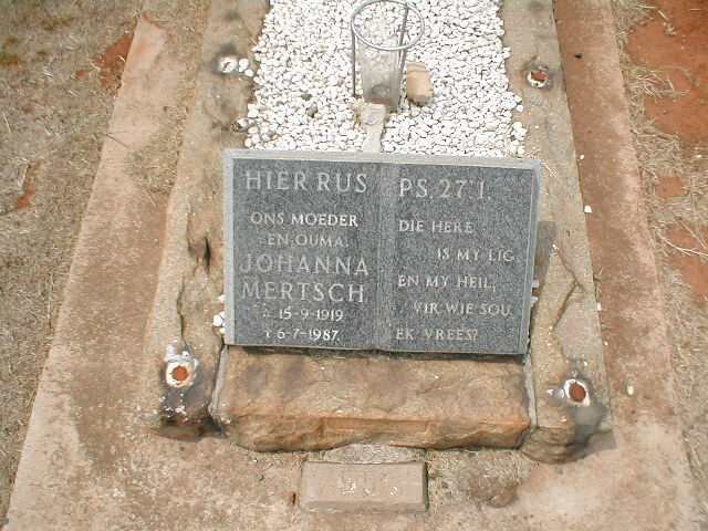 MERTSCH Johanna 1919-1987