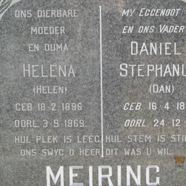 MEIRING Daniel Stephanus 1897-1960 &amp; Helena 1896-1969