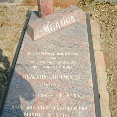 MEADON Hendrik Johannes 1928-1996