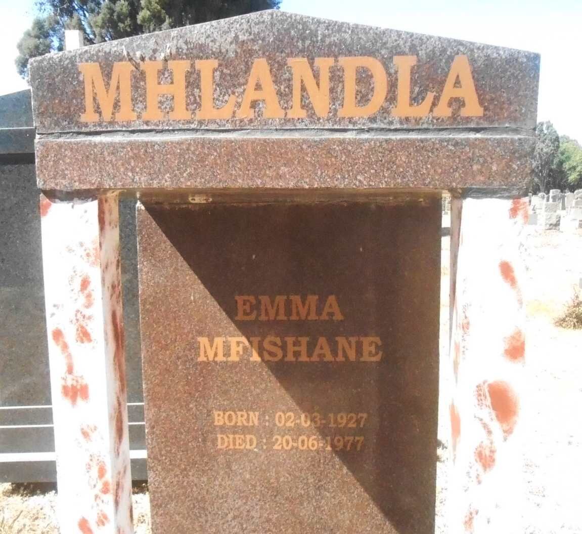 MHLANDLA Emma Mfishane 1927-1977