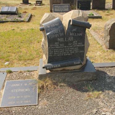 MILLAR William -1955 &amp; Janet Forsyth -1935 :: STEPHENS Janet W.?. 1913-1964