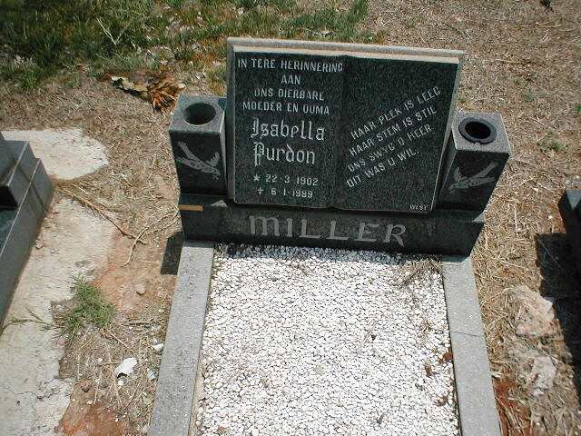 MILLER Isabella Purdon 1902-1989