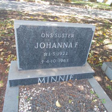 MINNIE Johanna F. 1922-1963