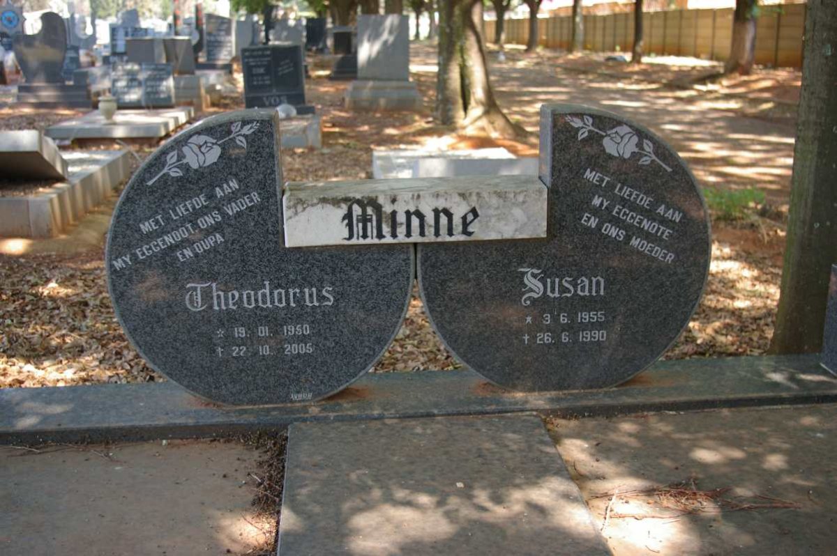 MINNE Theodorus 1960-2005 &amp; Susan 1955-1990