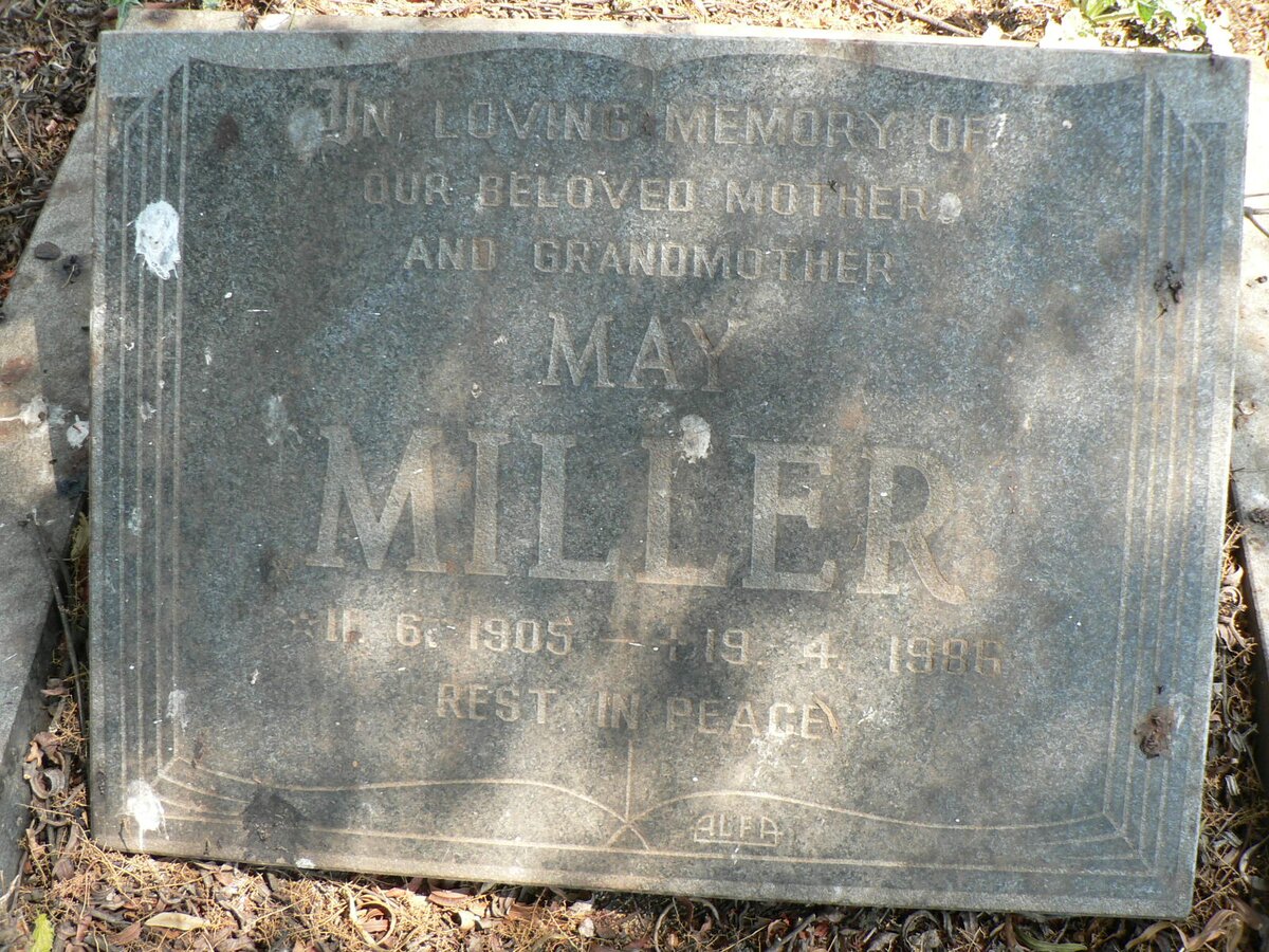 MILLER May 1905-1986