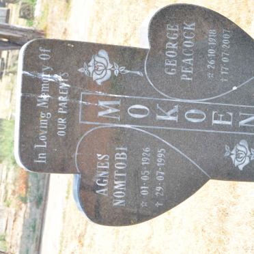 MOKOENA George Peacock 1918-2007 &amp; Agnes Nomtobi 1926-1995