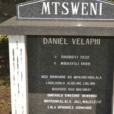 MTSWENI Daniël Velaphi 1932-1999