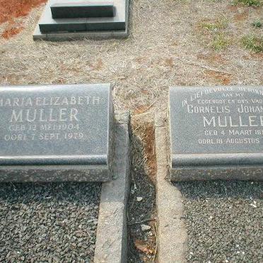 MULLER Cornelis Johannes 1899-1966 &amp; Maria Elizabeth 1904-1979