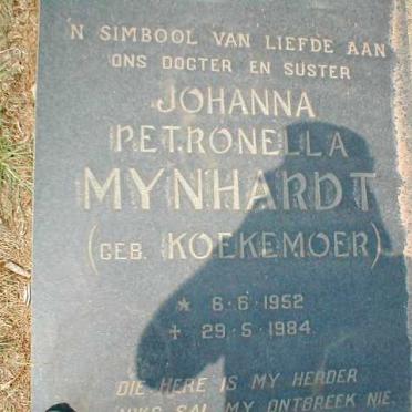 MYNHARDT Johanna Petronella nee KOEKEMOER 1952-1984