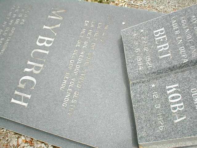 MYBURGH Bert 1921-1994 &amp; Koba 1926-