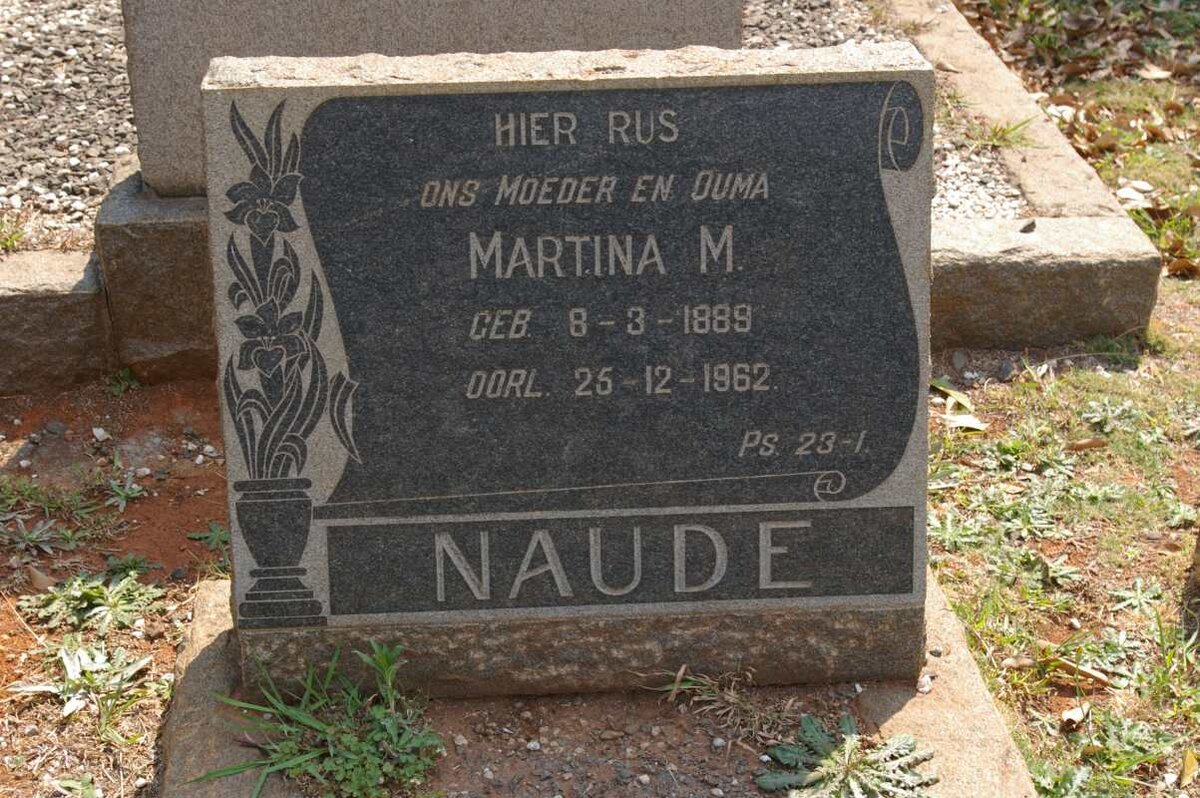 NAUDE Martina M. 1889-1962