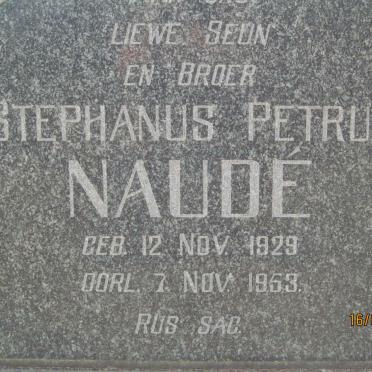 NAUDE Stephanus Petrus 1929-1953